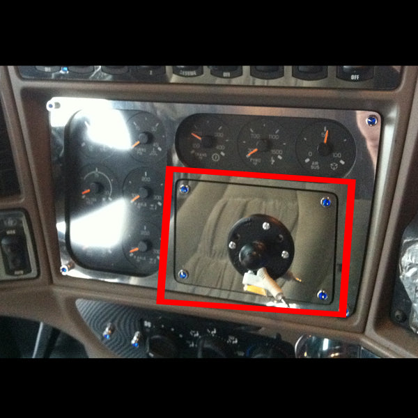 Kenworth T2000/T700 stainless steel right hand gauge cluster filler insert