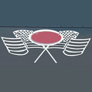 Peterbilt "Old Glory" stainless steel logo trim - PAIR