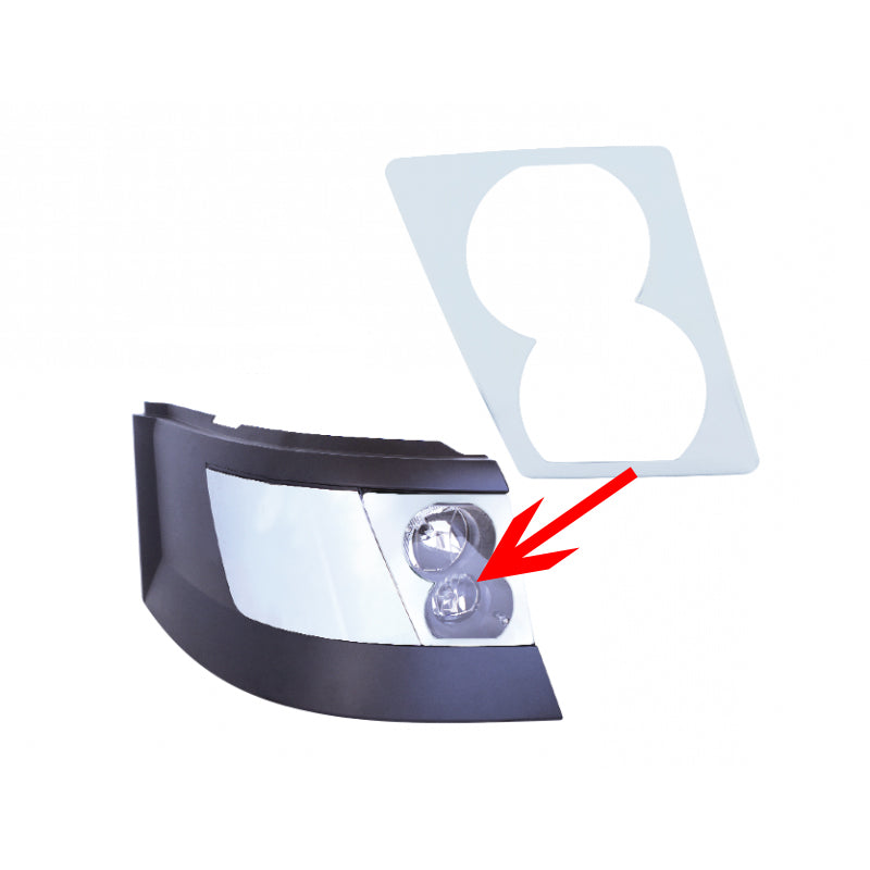 Volvo VN/VNL 2003+ chrome plastic fog light trim
