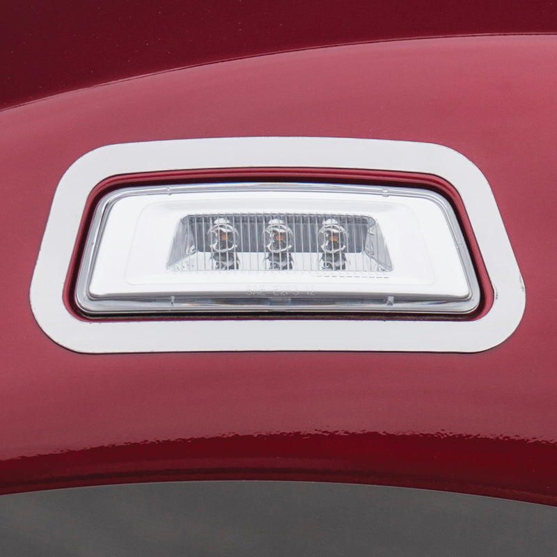 Kenworth T680/T880/W990 stainless steel fender marker light trims - PAIR