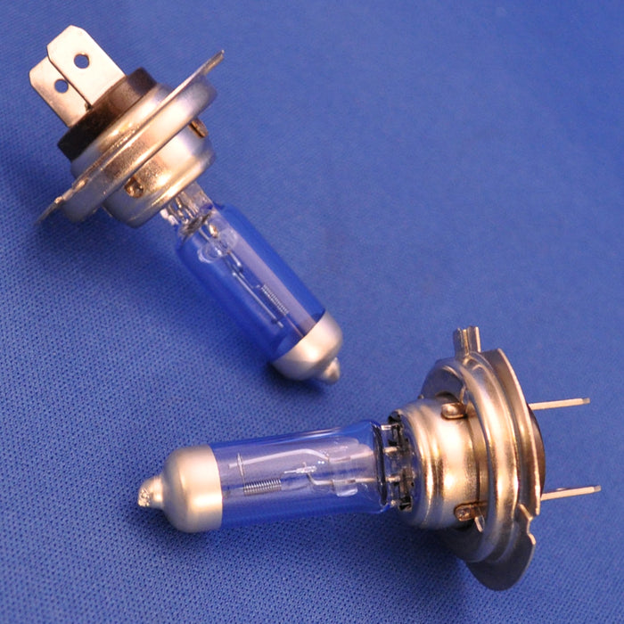 #H7 halogen headlight bulbs - 100w, Icy Blue - PAIR