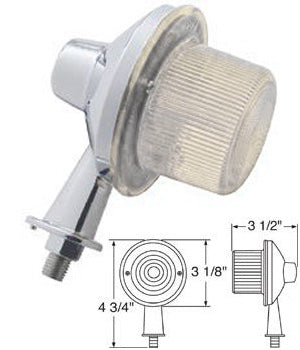 Amber 13 diode LED tanker honda marker light w/1-1/8" arm - CLEAR lens