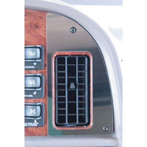 Peterbilt 2001-2005 stainless steel driver's side right dash vent trim