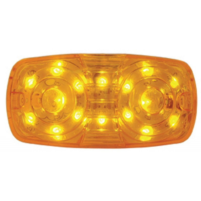 Amber tiger eye/double bubble 16 LED marker light