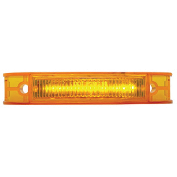 Amber 1" x 4" rectangular 7 diode LED marker light