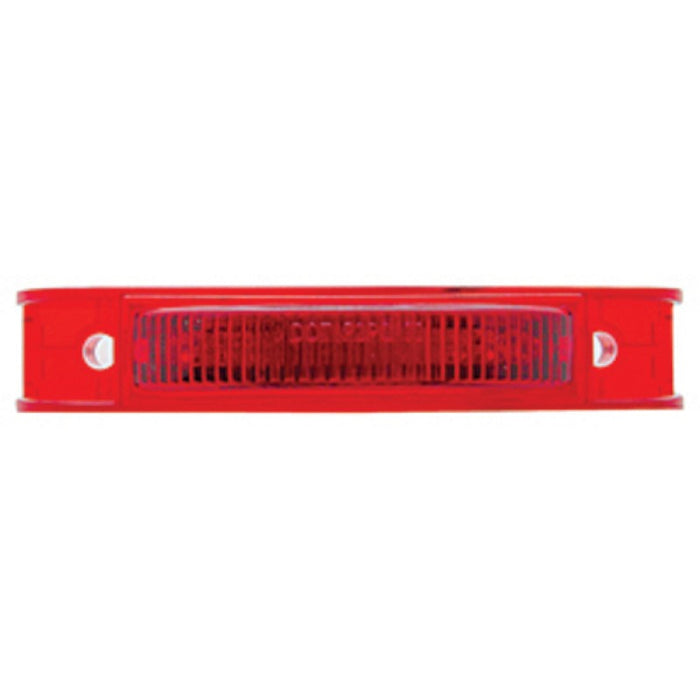 Red 1" x 4" rectangular 7 diode LED marker light