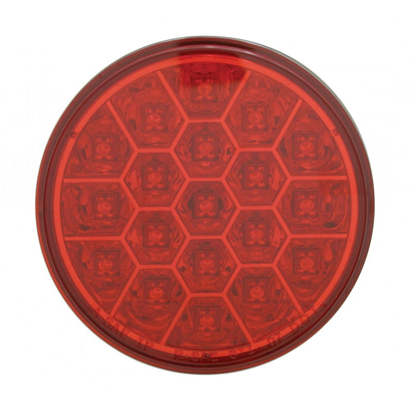 Red 4" round 19 diode LED stop/turn/tail light w/reflector