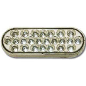 Pearl White oval 24 diode LED back up reverse light
