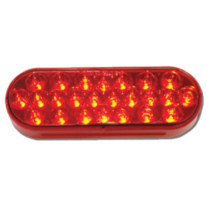 Pearl Red oval 24 diode LED stop/turn/tail light