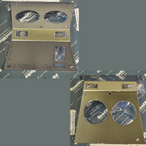 Kenworth -2004 stainless steel center console map light cover w/driver's side switch cutout