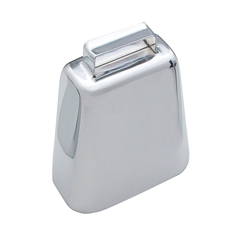 Chrome novelty trailer cow bell - 4-3/4" tall