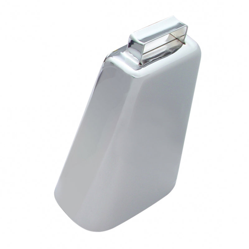 Chrome novelty trailer cow bell - 6-3/4" tall