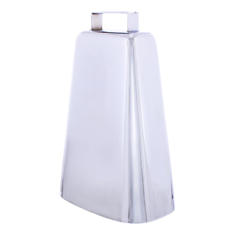 Chrome novelty trailer cow bell - 6-3/4" tall