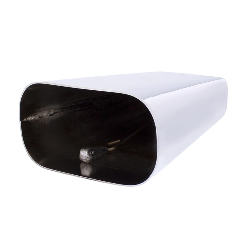 Chrome novelty trailer cow bell - 6-3/4" tall