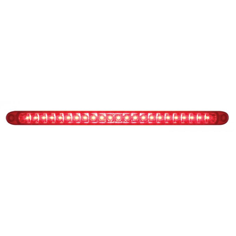 Red 17" long 23 diode LED turn signal light bar w/reflector