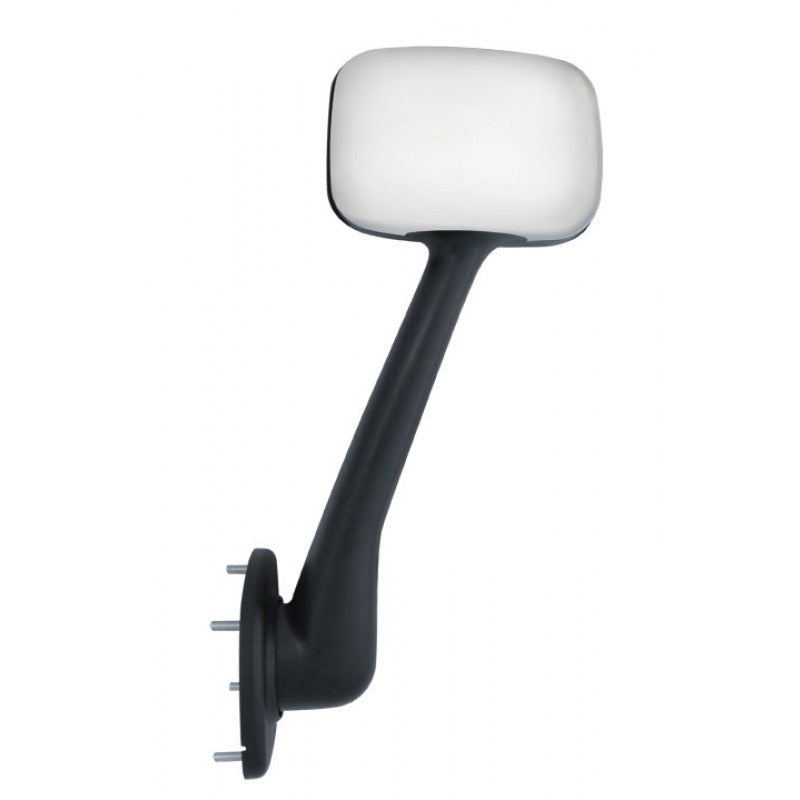 Freightliner Cascadia hood mirror assembly with chrome back - SINGLE