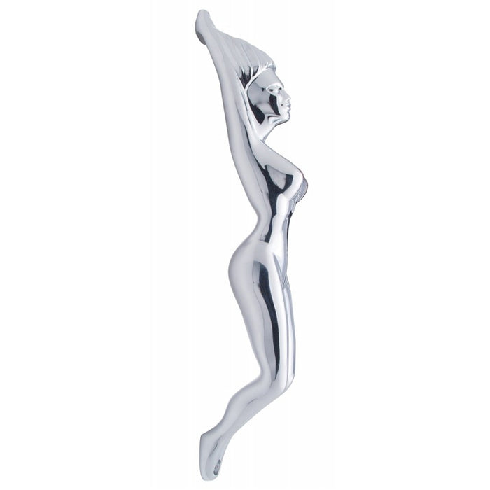 Chrome die-cast nude woman decorative grab handle