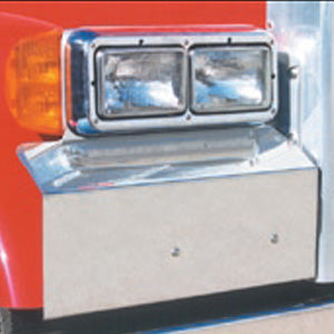 Peterbilt 379 blank stainless steel fender guards - PAIR