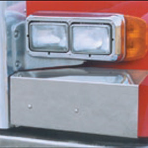 Peterbilt 379 stainless steel blank fender guards w/angle cut - PAIR