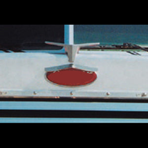 Peterbilt "Bow Tie" stainless steel logo visor - PAIR