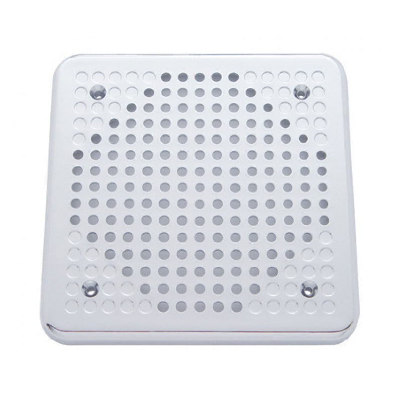 Kenworth chrome plastic square sleeper speaker cover - 5-5/8", PAIR