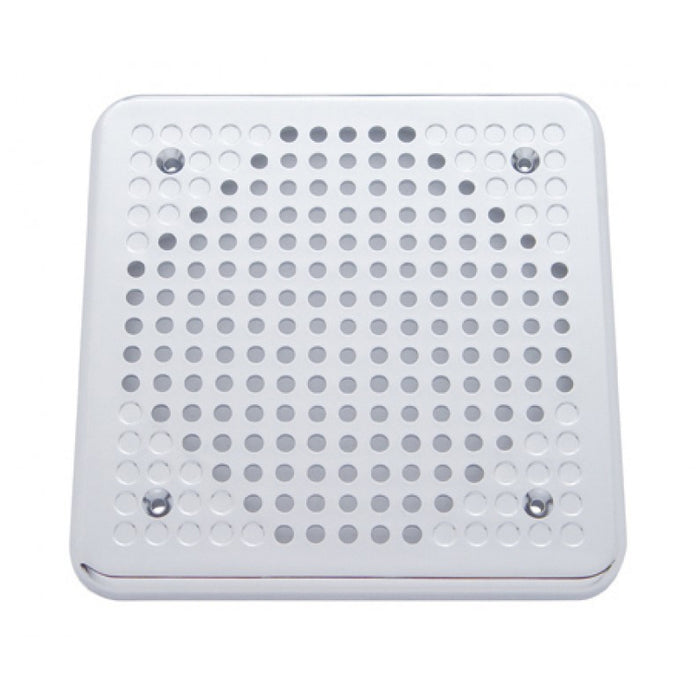 Kenworth chrome plastic square sleeper speaker cover - 5-5/8", PAIR