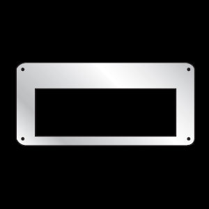 Freightliner Classic/FLD stainless steel CB radio hole trim w/opening