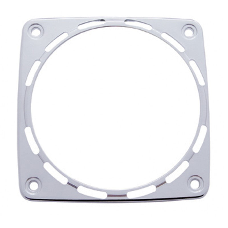 Square chrome plastic bezel for double-face incandescent lights