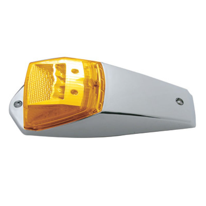 Amber 17 diode LED Kenworth-style cab light w/reflector, housing