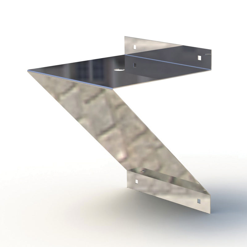 8" x 8" base stainless steel beacon light bracket