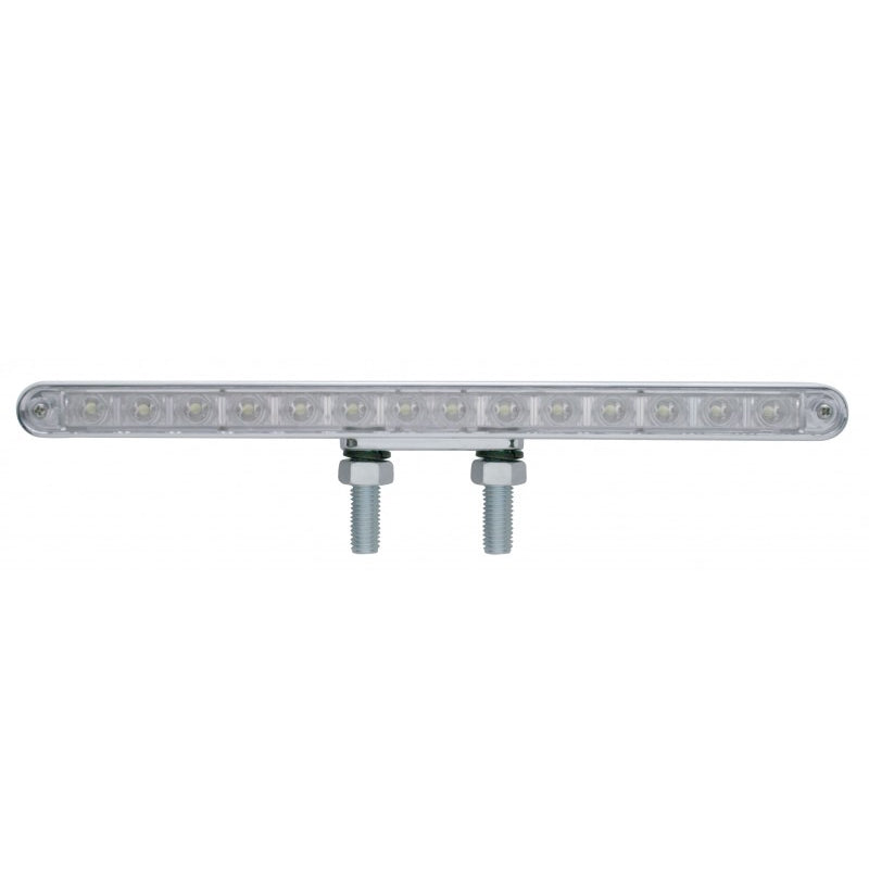 Amber/Red 12" long dual-face LED turn signal pedestal light - CLEAR lens