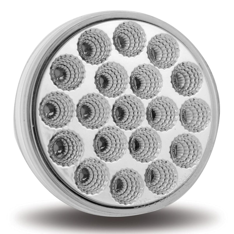 Dual Revolution Red/Purple 4" round 19 diode LED stop/turn/tail and auxiliary light - CLEAR lens