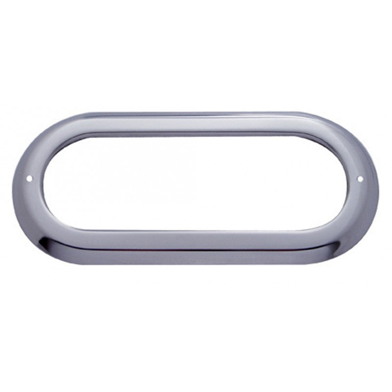 Oval stainless steel grommet cover light bezel