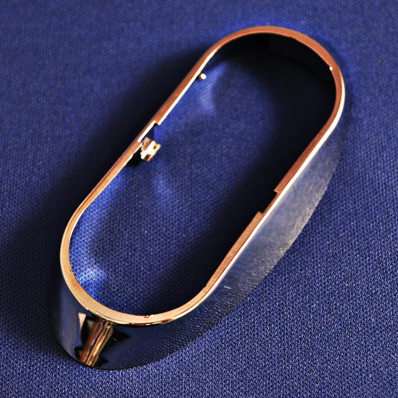 Chrome plastic small oval lens guard for side marker LED light