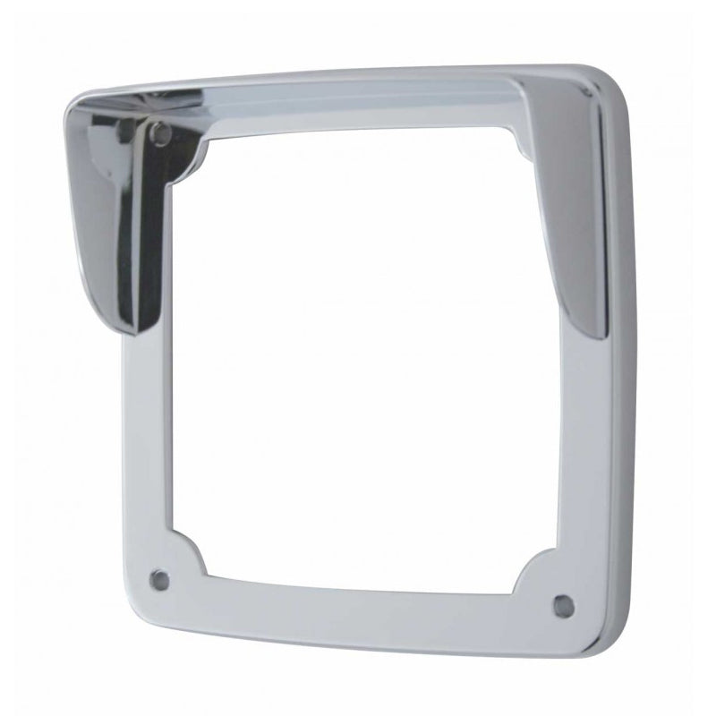 Chrome plastic square turn signal bezel for United Pacific LED lights