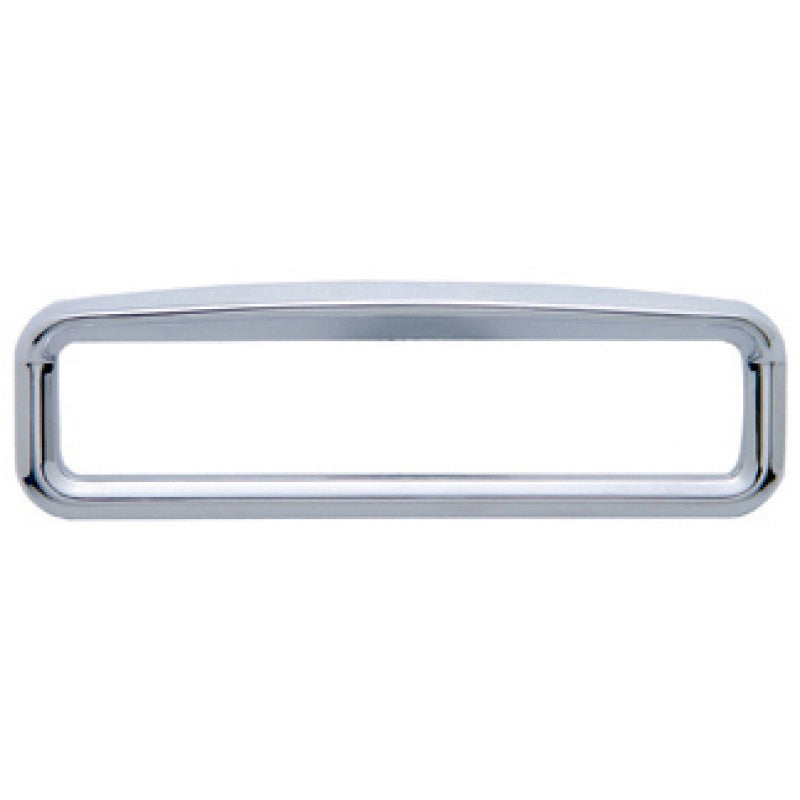 Kenworth chrome plastic glove box emblem surround w/visor