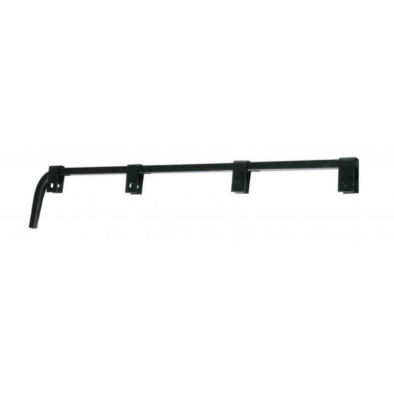 Black straight economy mudflap hangers - PAIR