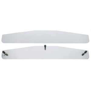 24" chrome steel mudflap weight w/3 welded studs