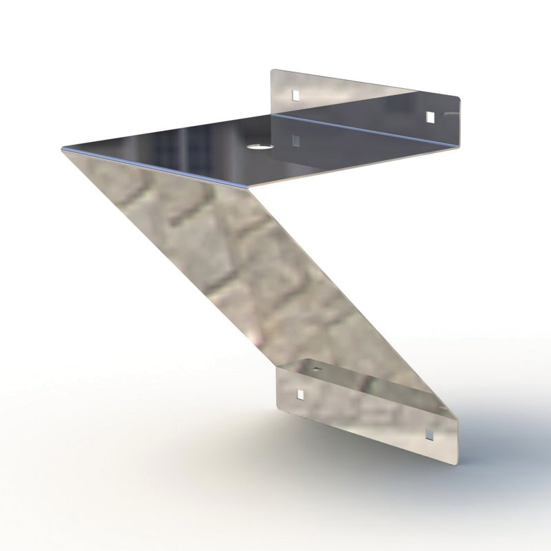 7" x 7" base stainless steel beacon light bracket