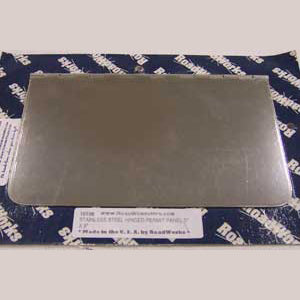 Stainless steel permit panel - hinge mount - 5" x 8"