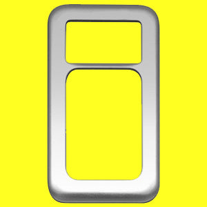 Woody's International stainless steel "blank" switch plate w/large paddle opening