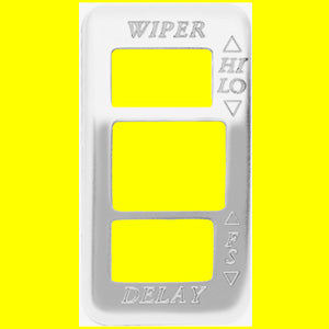 Woody's Freightliner Century stainless steel washer/wiper control switch plate