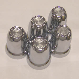 Vortex 33mm chrome plastic push-on lug nut cover