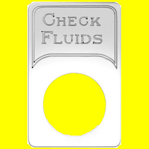 Woody's Kenworth stainless steel indicator light plate