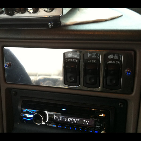 Kenworth T2000/T700 stainless steel right hand dash switch panel trim