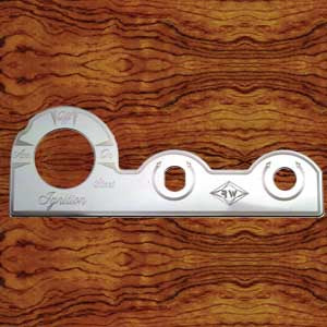 Rockwood Peterbilt -2001 stainless steel "Ignition/Dimmer/Wiper" switch plate
