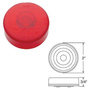 Red 2" round incandescent marker/clearance light
