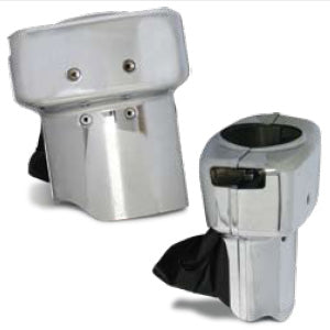 Freightliner Columbia/Coronado 2007+ chrome plastic steering column cover w/leather insert