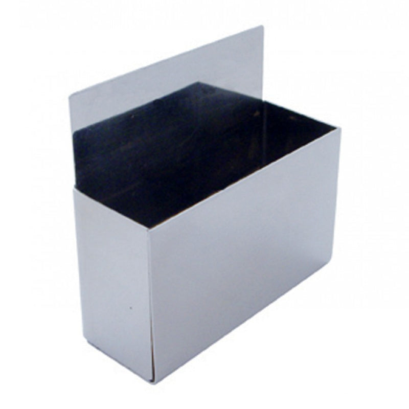 Stainless steel cigarette pack holder - tape mount