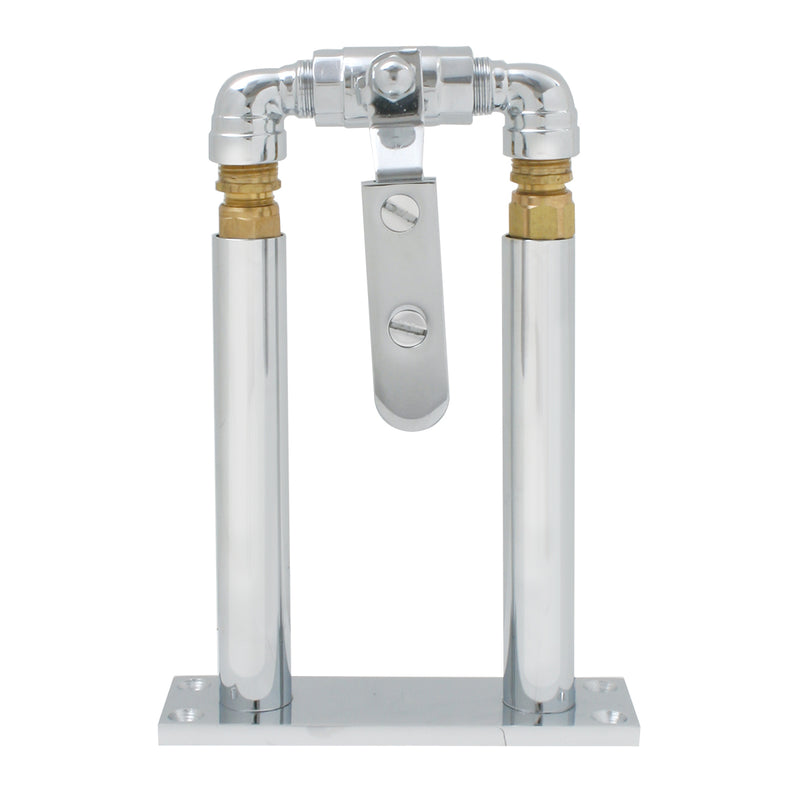 Chrome stand/air valve hand lever set for train horns